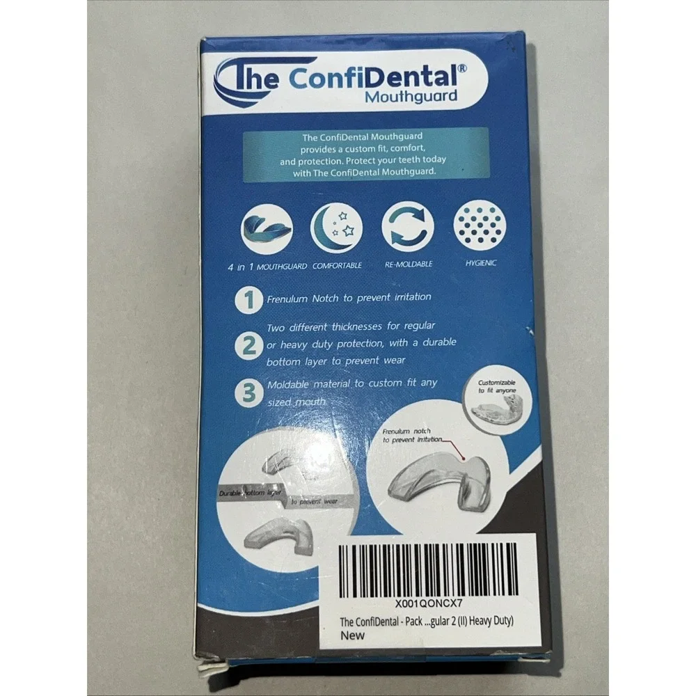 ConfiDental Mouthguard Set Of‎ 3 Regular Protection One Size New